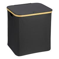 Корзина для белья 40х33 см 57 л Smart Solutions Neat Mid черная - 5 фото