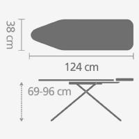 Гладильная доска 124х38 см Brabantia голубая - 3 фото