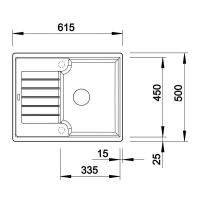 Кухонная мойка 61,5 см Blanco Zia 40 S кофе - 4 фото