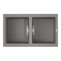 Кухонная мойка 86 см Omoikiri Solidity Banzen 86-2-GR leningrad grey - 1 фото