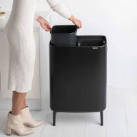 Мусорный бак 2x30 л Brabantia Bo Touch Bin Hi черный - 6 фото