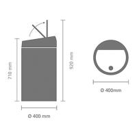 Мусорный бак 60 л Brabantia Touch Bin черный - 5 фото