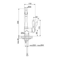 Смеситель Smeg Coloniale MIR6NS-1 никель - 2 фото