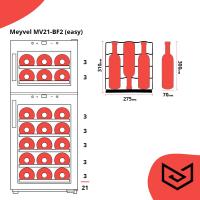 Винный шкаф на 21 бутылку Meyvel MV21-BF2 черный - 14 фото