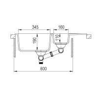 Кухонная мойка 80 см Teka Easy Clivo 60 B-TQ 1 1/2B 1D песочный бежевый - 3 фото