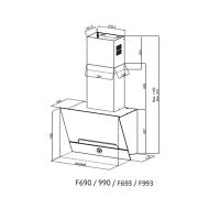 Настенная вытяжка 90 см Kuppersberg High-Tech F 993 W белая - 7 фото