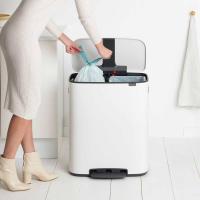 Мусорный бак 2x30 л Brabantia Bo Touch Bin белый - 9 фото