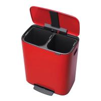 Мусорный бак 2x30 л Brabantia Bo Touch Bin красный - 5 фото