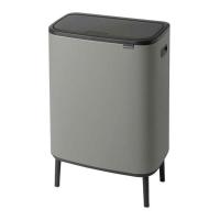 Мусорный бак 2x30 л Brabantia Bo Touch Bin Hi серый - 2 фото