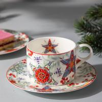 Чайная пара 200 мл Mix&Match Home Happy Star белая - 15 фото