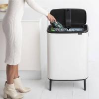 Мусорный бак 2x30 л Brabantia Bo Touch Bin Hi белый - 7 фото