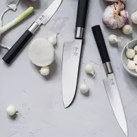 Нож овощной 10,2 см Kai Wasabi Black черный - 6 фото