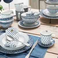 Подарочный набор пиал 16 см Laura Ashley Mix Blue 4 пр белый - 2 фото