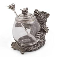 Банка для мёда с ложкой Bear 360 мл Vagabond House Woodland Creatures - 1 фото