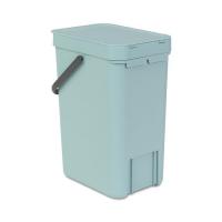 Ведро для мусора 12л Brabantia SORT&GO мятный - 6 фото