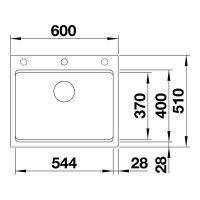 Кухонная мойка 60 см Blanco Etagon 6 черная - 6 фото