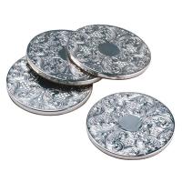 Набор посеребренных подставок под кружки 9 см Embroidery Arthur Price 4 пр - 2 фото