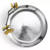 Сервировочное блюдо 23,5х21 см Michael Aram Butterfly Ginkgo стальное - 5 фото