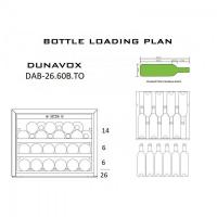 Встраиваемый винный шкаф на 26 бутылок Dunavox Build-IN DAB-26.60SS.TO - 3 фото