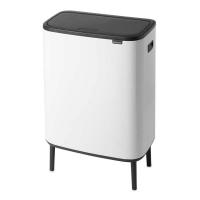 Мусорный бак 2x30 л Brabantia Bo Touch Bin Hi белый - 2 фото