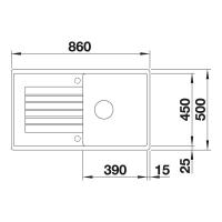 Кухонная мойка 86 см Blanco Zia 5 S черная - 2 фото