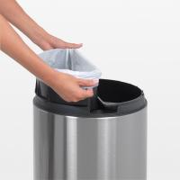 Мусорный бак 20+20 л Brabantia Touch Bin стальной полированный - 6 фото