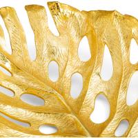 Сервировочное блюдо 57х41х11 см Michael Aram New Leaves золотое - 3 фото