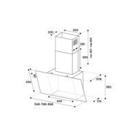 Настенная вытяжка 83,2х89,8х20,5 см Bertazzoni KV90MOD1NA черная - 2 фото