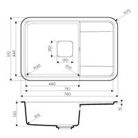 Кухонная мойка 78 см Omoikiri Solidity Tasogare 78-BL черная - 3 фото