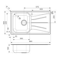 Кухонная мойка 86 см Reginox Elegance Diplomat R 10 lux OKG полированная нержавеющая сталь - 3 фото