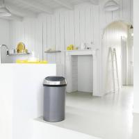 Мусорный бак 60 л Brabantia Touch Bin серый - 4 фото