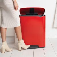 Мусорный бак 2x30 л Brabantia Bo Touch Bin красный - 6 фото