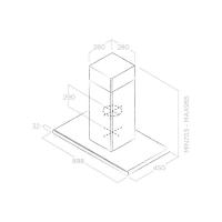 Островная вытяжка Elica Galaxy Island WHIX/A/90X45 - 3 фото