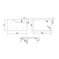 Индукционная варочная панель 90 см SMEG Linea SIM1964D черная - 7 фото