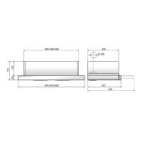 Встраиваемая вытяжка 50х30,7-43 Elikor Интегра 50П-400-В2Л черная - 2 фото
