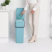 Ведро для мусора 40 л Brabantia Sort&Go голубое - 10 фото