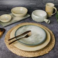 Тарелка закусочная 21,5 см Porland Stoneware Pearl бежевая - 5 фото