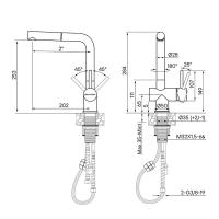 Смеситель 25,3 см Paulmark Dosse Basis 418 черный - 4 фото