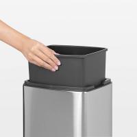 Ведро для мусора 10 л Brabantia Touch Bin стальное - 5 фото