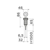 Пневматическая кнопка для измельчителя Omoikiri SW-01-C хром - 3 фото