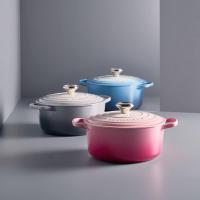 Кастрюля чугунная 24 см 4,2 л Le Creuset Signature серая - 6 фото