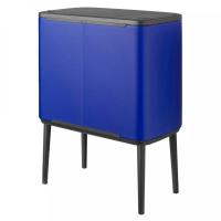 Ведро для мусора 34 л Brabantia Bo Touch Bin синее - 6 фото