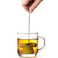 Заварочная емкость для чая 3,5х4х5,5 см Qualy Tea Shirt зеленая - 4 фото