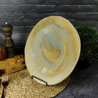 Тарелка обеденная 28,5 см Porland Stoneware Pearl бежевая - 4 фото