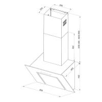 Настенная вытяжка 90 см Kuppersberg Hi-Tech F 960 W белая - 3 фото