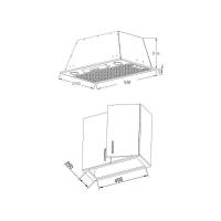 Встраиваемая вытяжка 52 см Korting KHI 6530 W белая - 2 фото