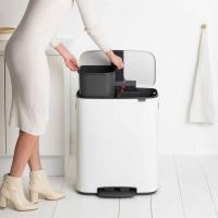 Мусорный бак 2x30 л Brabantia Bo Touch Bin белый - 7 фото