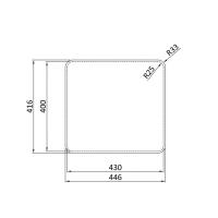 Кухонная мойка 47 см Kantera Zeffiro ZFR120-F Diamond матовая сталь - 2 фото