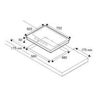 Газовая варочная панель 75,2х52,2 см Bertazzoni Modern P755CMODNE черная - 2 фото