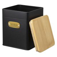 Банка для муки 3,2 л Smart Solutions Irmel черная - 4 фото